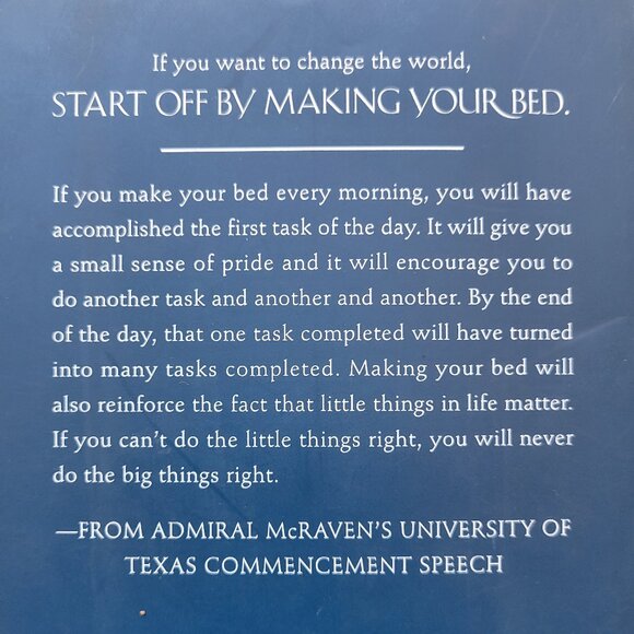 "Make Your Bed" - Hardcover Book - Picture 3 of 7